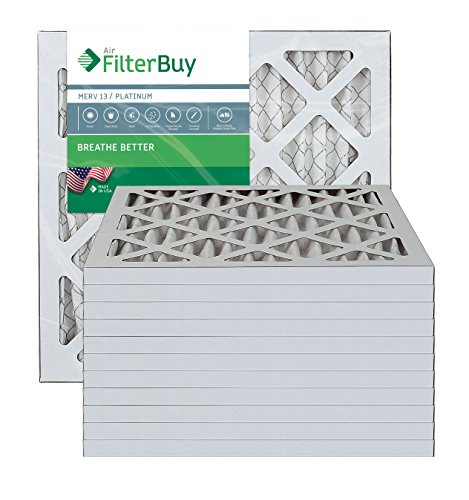 FilterBuy Filtros de horno/filtros de aire - AFB Platinum MERV 13 (paquete de 12)