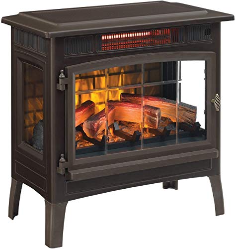 Duraflame Estufa de chimenea eléctrica infrarroja 3D co...