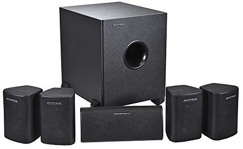 Monoprice Altavoces satélite y subwoofer de cine en cas...