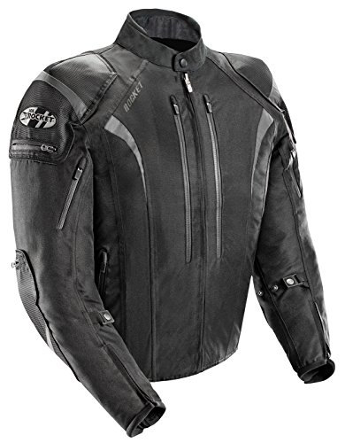 Joe Rocket Atomic 5.0 Chaqueta textil negra/negra para hombre - 4X-Large