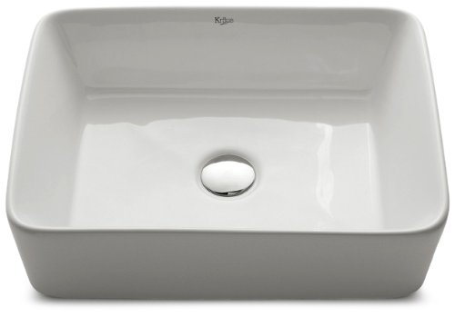 Kraus KCV-121-ORB Fregadero de baño de cerámica rectang...