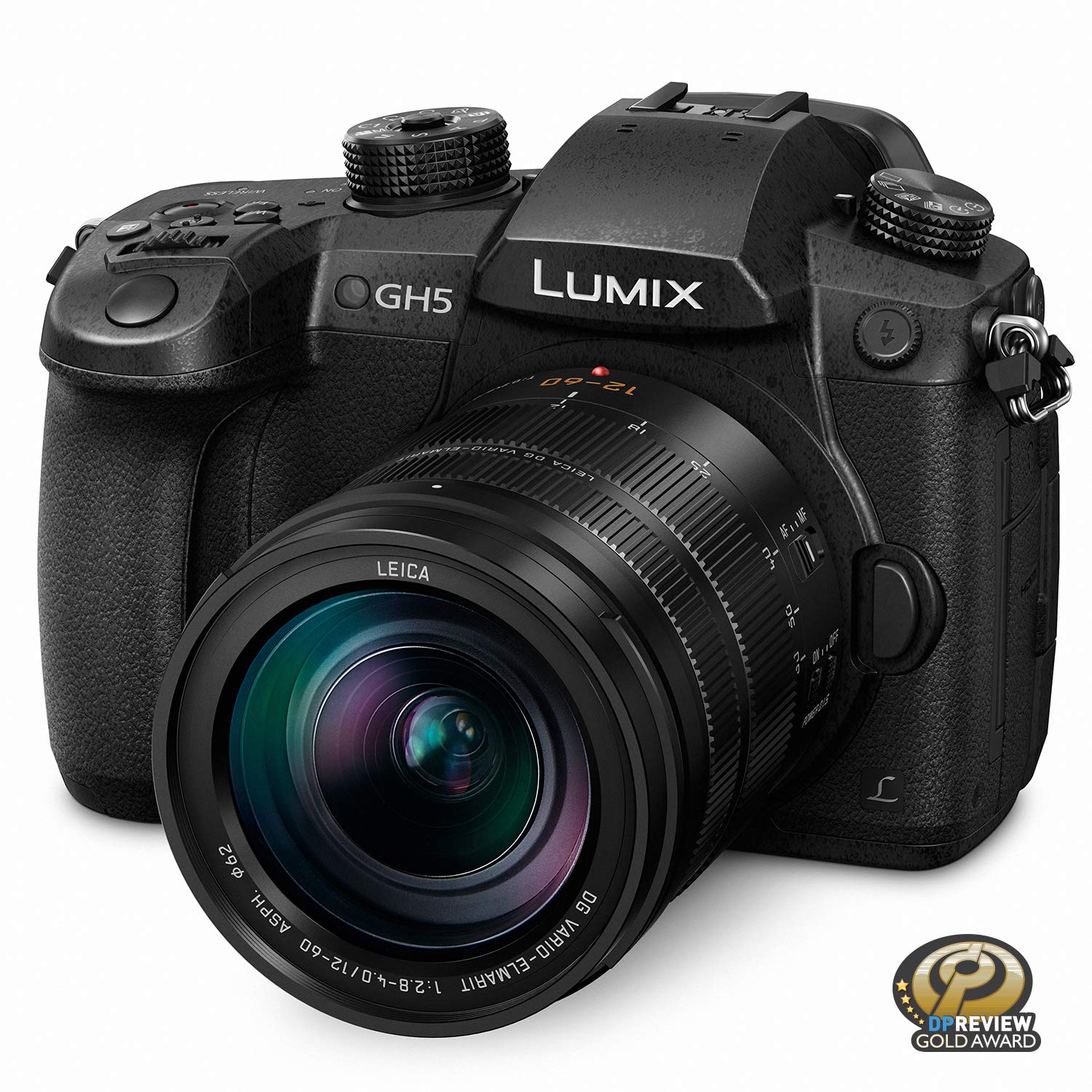 Panasonic Cámara sin espejo LUMIX GH5 4K con lente Leci...