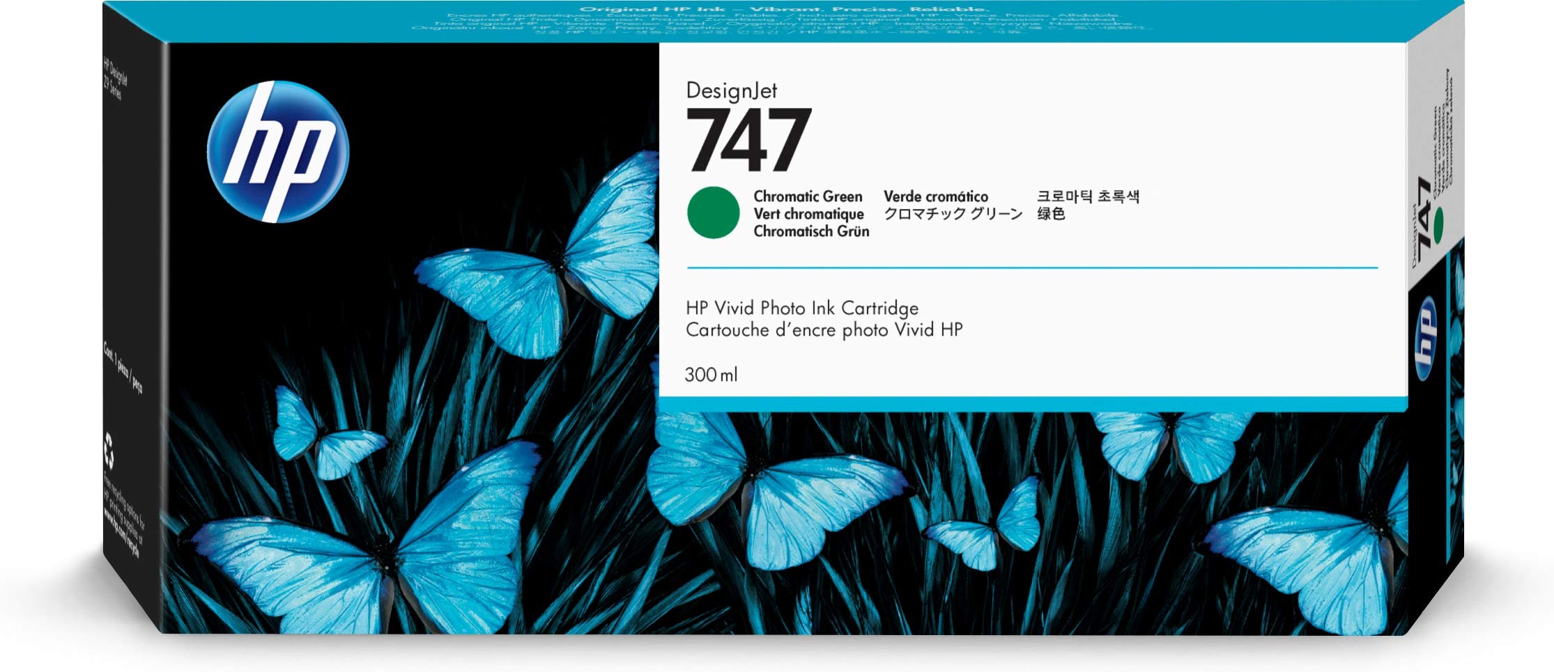 HP Cartucho de tinta original 747 Chromatic Green de 30...