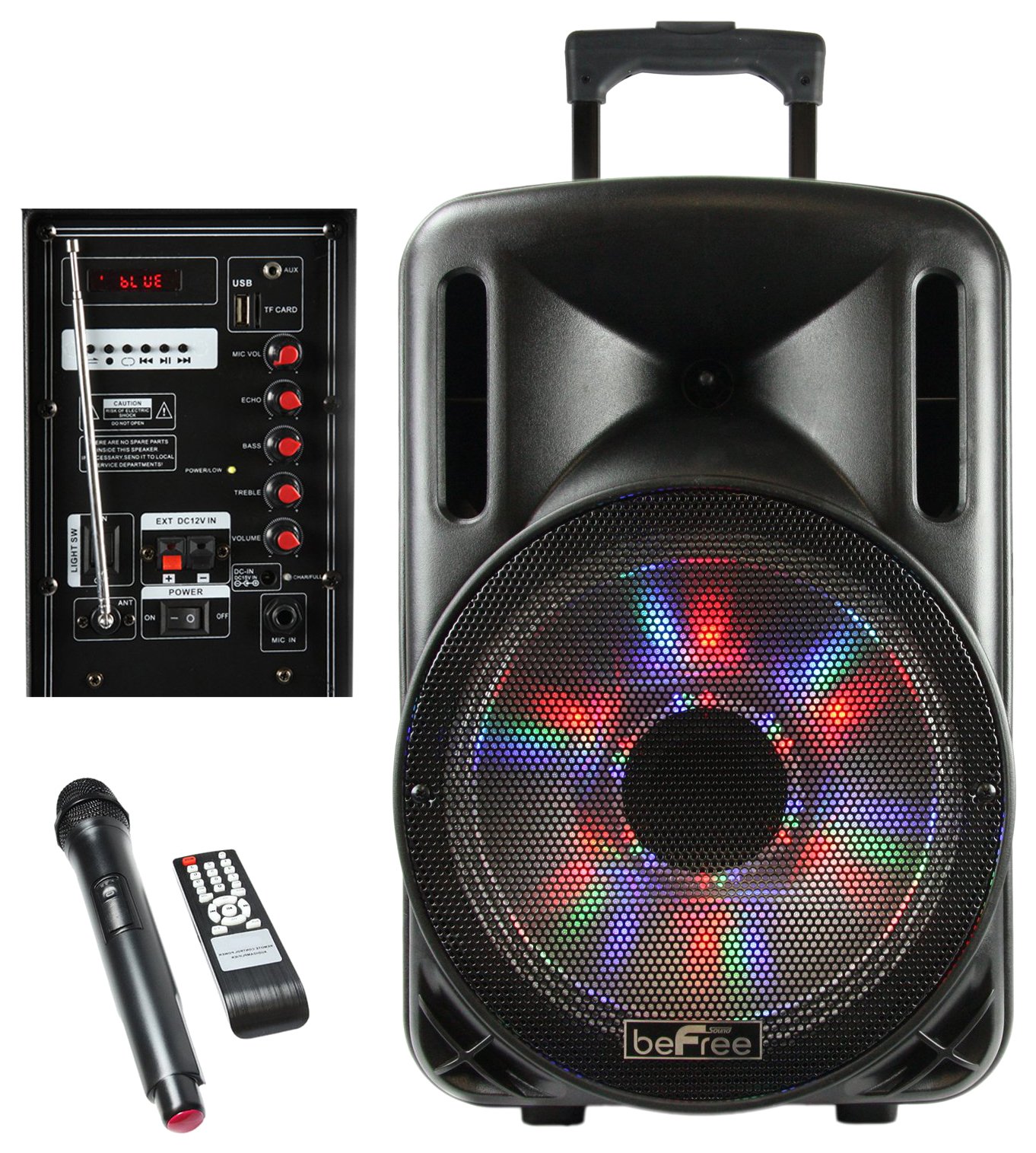 beFree Sound Subwoofer PA alimentado por Bluetooth con ...