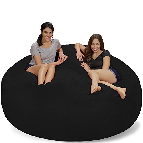 Chill Sack Bean Bag Chair: Bean Bag gigante de espuma viscoelástica de 7 pies - Sofá grande con funda de microfibra suave