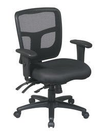 Office Star Silla ProGrid Back Managers con brazos ajustables bidireccionales y control de función dual y deslizador de asiento