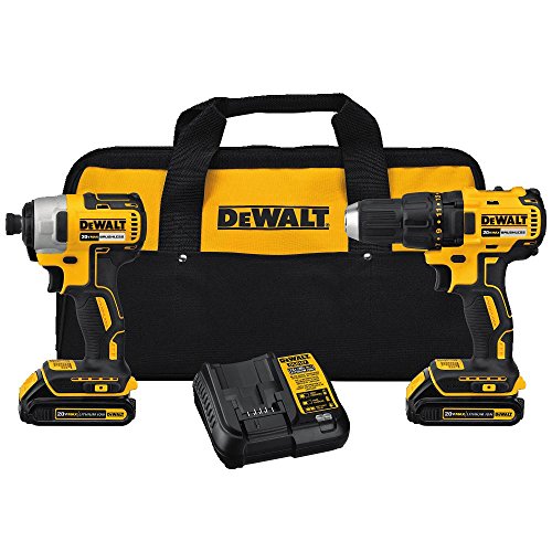 DEWALT Kit combinado de impacto y taladro sin escobilla...