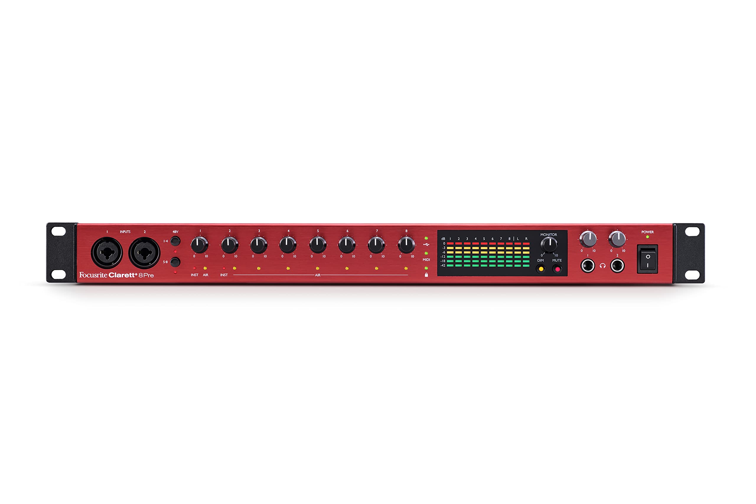 Focusrite Interfaz de audio USB Clarett+ 8Pre de...