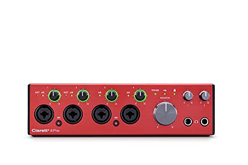 Focusrite Interfaz de audio USB Clarett+ 4Pre de 18 ent...