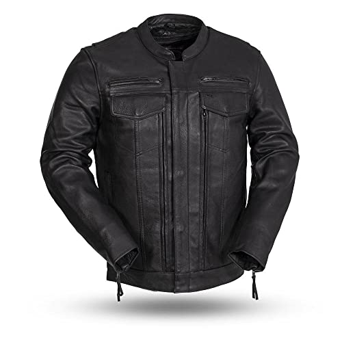 First Mfg Co .- Raider - Chaqueta de cuero para moto de...