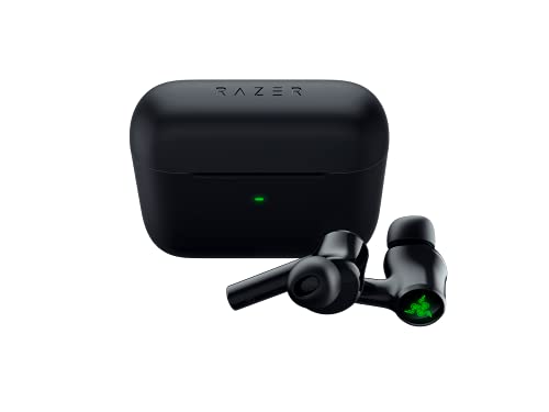  Razer Hammerhead True Wireless (2.ª generación) Auriculares Bluetooth para juegos: Iluminación Chroma RGB -60 ms de baja latencia- Cancelación activa de ruido - Micrófonos duales con cancelación...