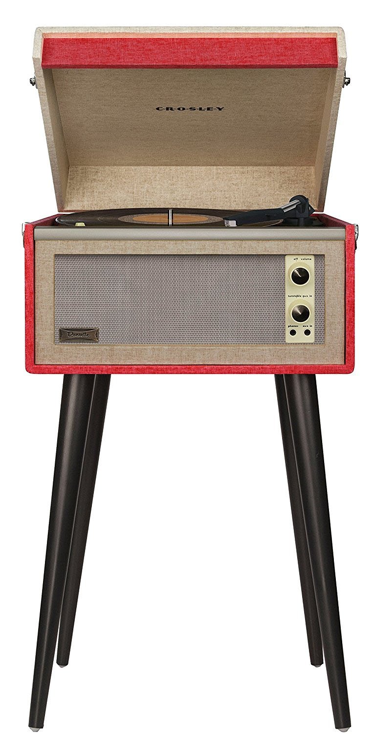 Crosley Tocadiscos portátil Dansette Bermuda con entrada auxiliar