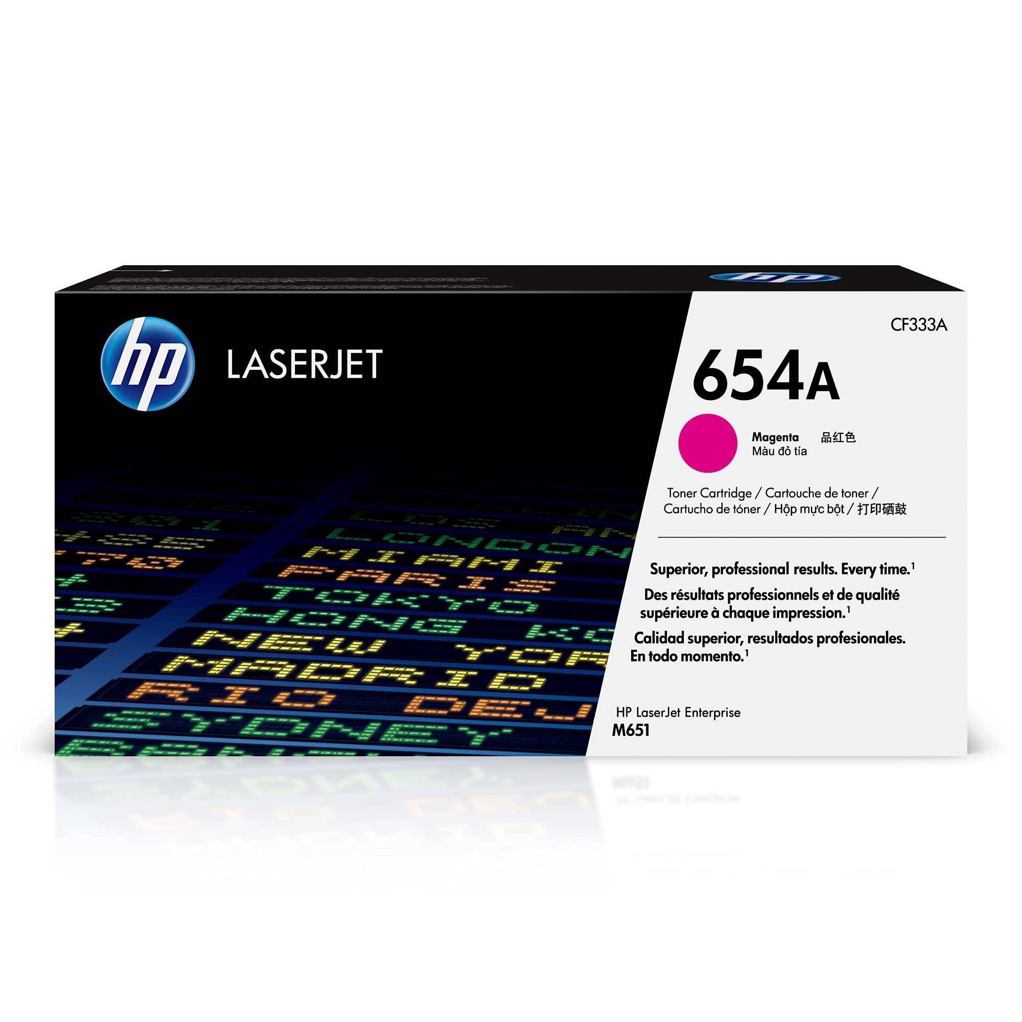 HP Cartucho de tóner magenta original 654A | Funciona c...