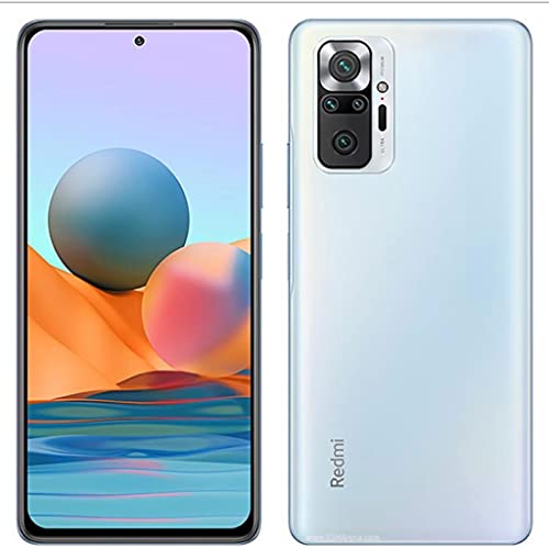 Xiaomi redmi nota 10 pro | 128 GB 6 GB RAM | Desbloqueado de fábrica (SOLO GSM | No compatible con Verizon/Sprint) | Modelo Internacional (Azul Glaciar)