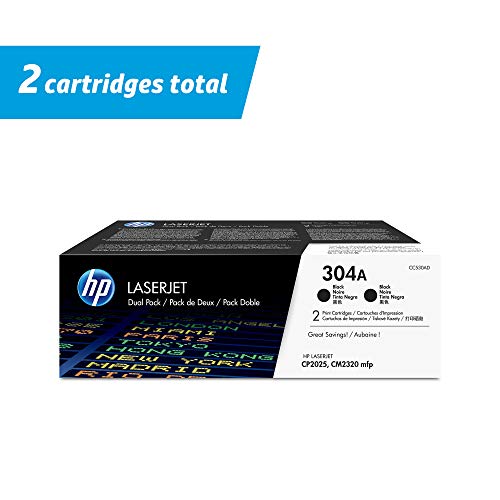 HP 304A | CC530AD | 2 cartuchos de tóner | Negro