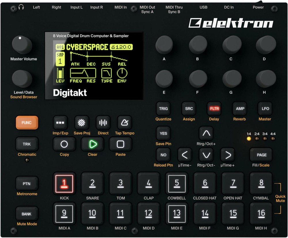 Elektron Caja de ritmos y sampler Digitakt de 8 pistas