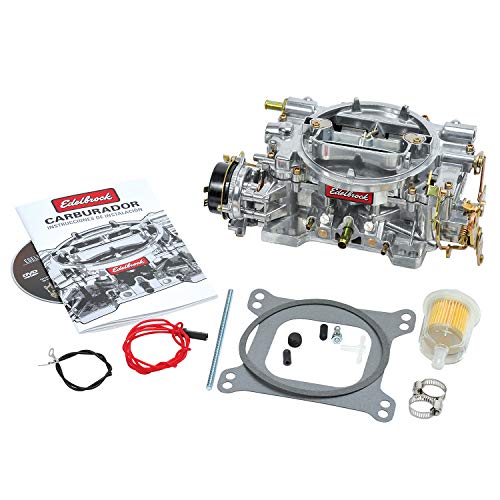 Edelbrock 1411 Performer 750 CFM Válvula de aire de 4 barriles de calibre cuadrado Estrangulador eléctrico secundario Nuevo carburador